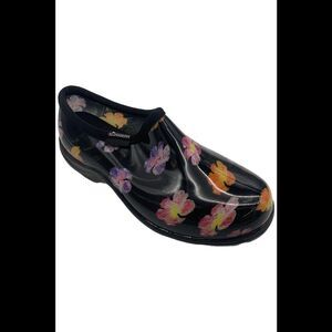 Sloggers Women's  Waterproof Bold Floral Garden Shoes Multi Pansy - Medium